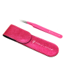 Pinzette GERADE ROSA - Typ F + Etui